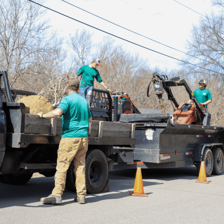 Professional crew performing safe tree cutting in Nashville, TN and surrounding Davidson County