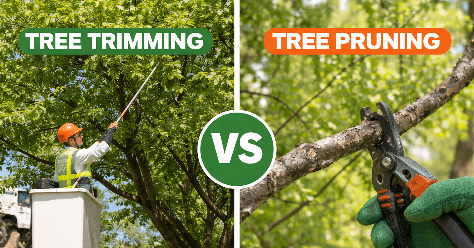 Tree trimming vs tree pruning